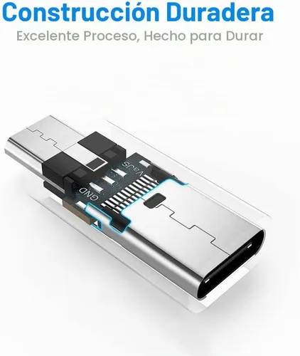 Vista 2 de Duttek Adaptador USB-C a Micro USB, 480 Mbps, compatible con OTG, para FLIR One Pro, Huawei Y7/Y6/P Smart/P8 Lite y Smartphones, Tablets