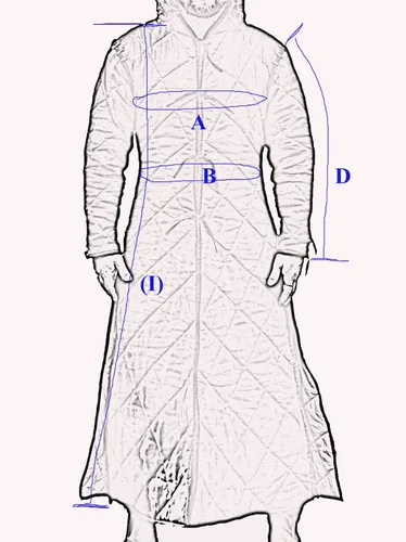 Vista 8 de THE MEDIEVALS Medieval grueso acolchado de longitud completa mangas Gambeson capa Aketon chaqueta armadura, tela de algodón