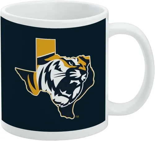 Vista 139 de Taza de cerámica con el logotipo principal de la Universidad Rider, taza de regalo novedosa para café, té y bebidas calientes, 11oz, blanca