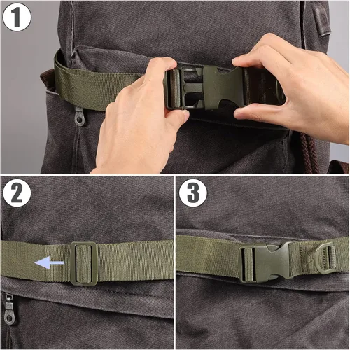 Vista 4 de Cinturón de viaje para equipaje, cinturón de viaje para equipaje de mano, elegante y ajustable, cinturón de viaje para equipaje, accesorios de viaje