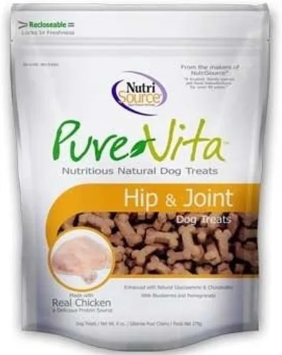 Vista 4 de Pure Vita, golosinas para perros, cadera y articulaciones, 6 onzas