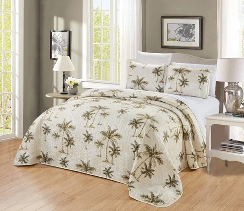Vista 2 de GrandLinen - Juego de funda de edredón con estampado fino