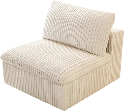 Vista 23 de LoveSeat Cloud Couch Sofá Seccional Modular para Sala de Estar, Sofá Moderno con Asiento Profundo, Sofá de 2 Plazas Sin Huesos con Otomana, Cómodos