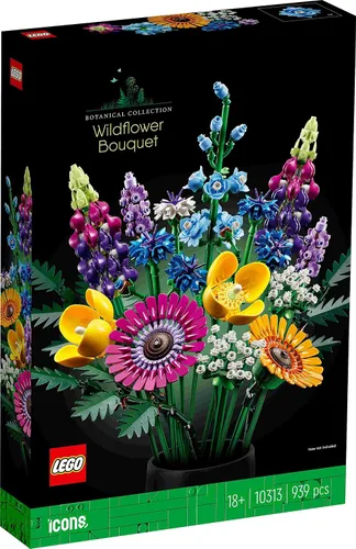 Vista 5 de Lego - Juego de 2: árbol bonsái 10281 y ramo de flores silvestres 10313