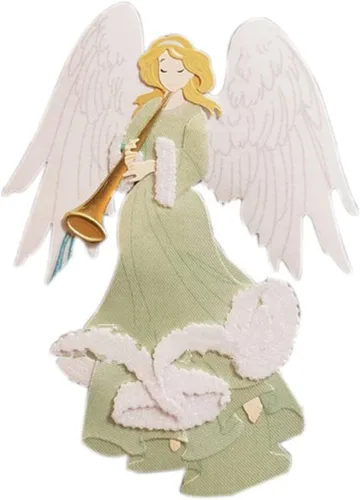 Vista 4 de Troqueles de metal de ángel, plantillas musicales de corte de ángel para manualidades, álbumes de recortes, fotos, papel decorativo en relieve