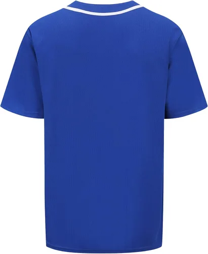 Vista 2 de oldtimetown Mens Button Down Baseball Jersey, Blank Softball Team Uniform, Hip Hop Hipster Short Sleeve Active Shirts