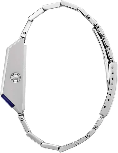 Vista 2 de Bulova Computron Reloj de cuarzo para hombre con correa de acero inoxidable, plateado, 22 (modelo 96C139)