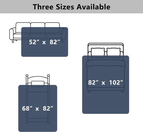 Vista 7 de Manta impermeable para cama, funda reversible para sofá de perro, protector de muebles para mascotas, lavable a máquina, tamaño King