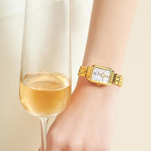 Vista 7 de OLEVS Women Watches Business Dress Square Female Watches for Ladies Stainless Steel Waterproof Luminous Wrist Watch for Women