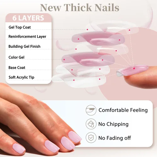 Vista 7 de Uñas postizas cortas a presión, color rojo vino, uñas postizas cortas cuadradas a presión, uñas acrílicas, uñas adhesivas para mujeres, uñas