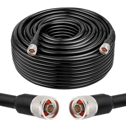 Vista 9 de XRDS -RF Cable de extensión coaxial macho N a N macho de 2 pies, baja pérdida KMR400 tipo N