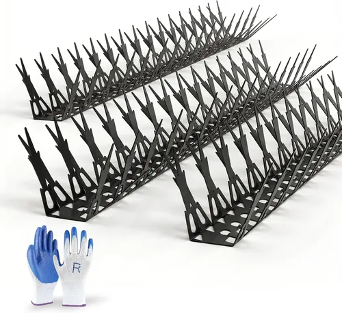 Vista 10 de OFFO Púas de pájaro para exterior, acero inoxidable 304, paquete de 5 Plata brillante