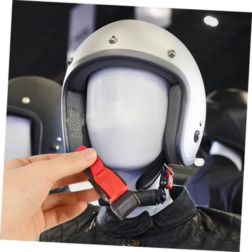 Vista 5 de SOLUSTRE 4 hebillas de liberación rápida, ajuste de pompón duradero para sombreros de seguridad, accesorio conveniente para varios cascos, diseño