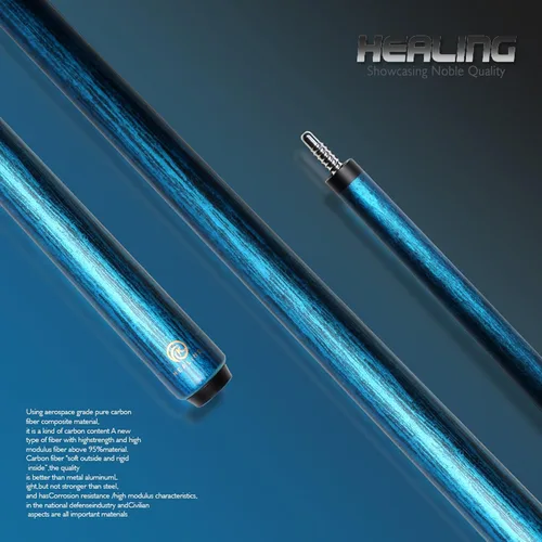 Vista 5 de EAGLEKING Taco de piscina profesional de fibra de carbono de 56" - 12mm eje de desviación bajo para disparos de precisión Accesorio de billar