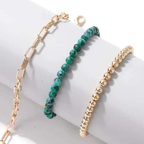 Vista 131 de Long tiantian Pulsera de oro gruesa para mujer, pulseras de oro delicadas, pulseras para mujer, pulseras apilables de eslabones de cadena