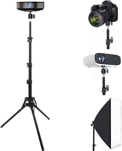 Vista 9 de Soporte de suelo para proyector, soporte de trípode portátil, soporte plegable para proyector, cámara, cámara web (18 a 40 pulgadas), soporta hasta