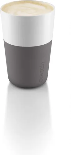 Vista 20 de Eva Solo 2 Tazas Tumbler de Espresso Tazas de Café Tumbler de Porcelana de 3 oz con Agarre Recubierto de Silicona Diseño Danés, Funcionalidad