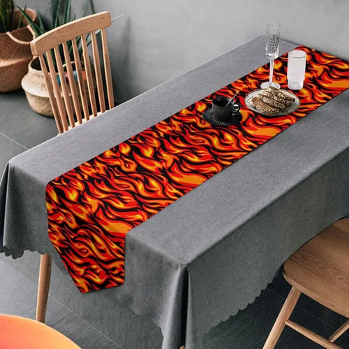 Vista 9 de Camino de mesa de baloncesto deportivo para cocina, comedor, fiesta, vacaciones, boda, decoración del hogar, interior y exterior, 13 x 70 pulgadas