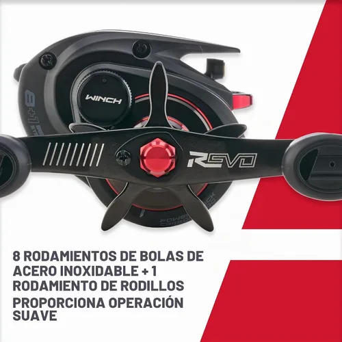 Vista 5 de Abu Garcia Revo Winch - Carrete de pesca de bajo perfil Baitcast