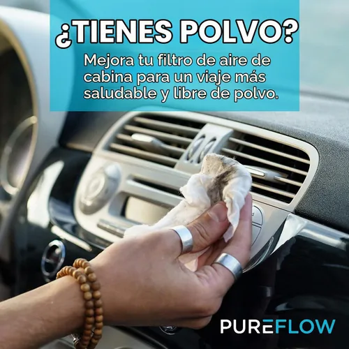 Vista 4 de Filtro de aire de cabina Pureflow HEPA PC99525HX Compatible con Hyundai Palisade 2020-22