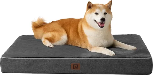 Vista 26 de EHEYCIGA Cama ortopédica de espuma viscoelástica para perros de 30 x 20 pulgadas, cama impermeable para mascotas para perros medianos, alfombrilla
