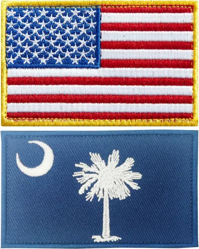 Vista 29 de stidsds Paquete de 2 parches bordados con la bandera de Estados Unidos de Alabama Alabama, bandera de Estados Unidos, bandera de Estados Unidos