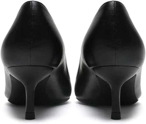 Vista 5 de Eldof Zapatos de tacón de gatito para mujer con punta puntiaguda, tacones bajos, zapatos cómodos de 2.6 pulgadas para vestido, fiesta, oficina