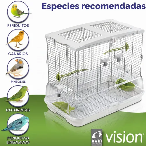 Vista 6 de Vision 2 jaula para pájaros, Hagen Hagen , M, Blanco