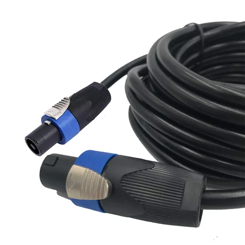Vista 8 de Paquete de 2 cables Pro Speakon a Speakon de 15 pies, 12 AWG, 2 conductores de bloqueo giratorio