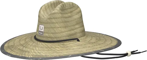 Vista 8 de HUK Sombrero de paja para hombre, de ala ancha, para pesca y playa Peces y banderas - Vela