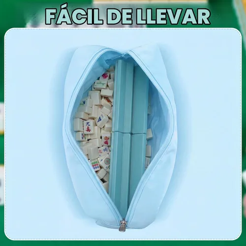 Vista 7 de Soulchen Mini juego de azulejos Mahjong americanos para viajes, viajes