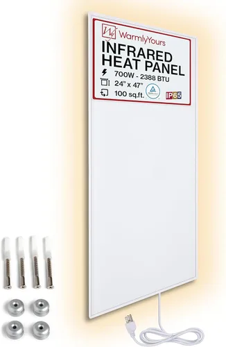 Vista 17 de Calentador infrarrojo montado en la pared de 12 x 35 pulgadas, calentadores eléctricos de ahorro de energía para uso en interiores de hasta 42 pies