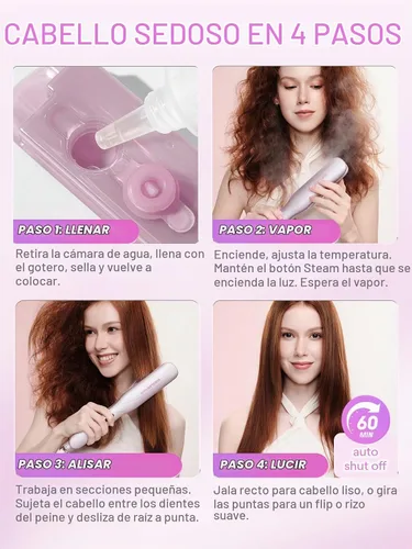 Vista 8 de SHEGLAM Plancha de vapor Plancha de pelo Plancha Plancha de Cerámica de 1.5