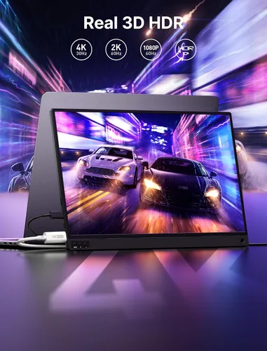 Vista 2 de JSAUX Cable USB C a Mini HDMI de 3.3 pies (no HDMI), cable 4K tipo C a mini Lado corto hacia la pantalla
