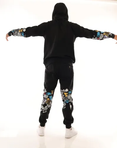 Vista 122 de SCREENSHOT Sudadera urbana de forro polar para hombre, diseño de dibujos animados de animación, parche bordado de gel