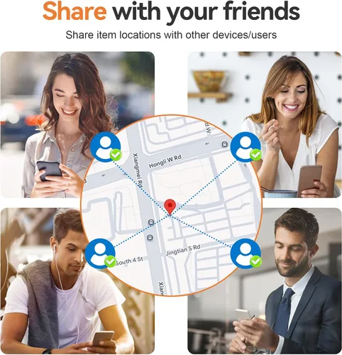 Vista 5 de Etiquetas de seguimiento de aire 2026 para Android o iOS, etiquetas inteligentes Bluetooth de doble sistema, aplicación Find My o Google'S Find Hub