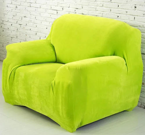 Vista 34 de vctops Funda elástica para sofá de 4 plazas de terciopelo de felpa, 1 pieza, con parte inferior elástica, protector de muebles suave y esponjoso