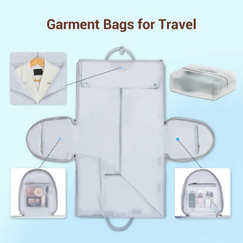 Vista 4 de Bolsas de ropa para viajes para mujer, Azul, Mujer
