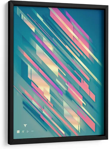 Vista 6 de Canvas Lab LEGACY by Nix 11 x 15 in Fine Art Framed Print, Frame Color: Black, With Mat Abstract, Colorful, Patterns, Modern, Geometric