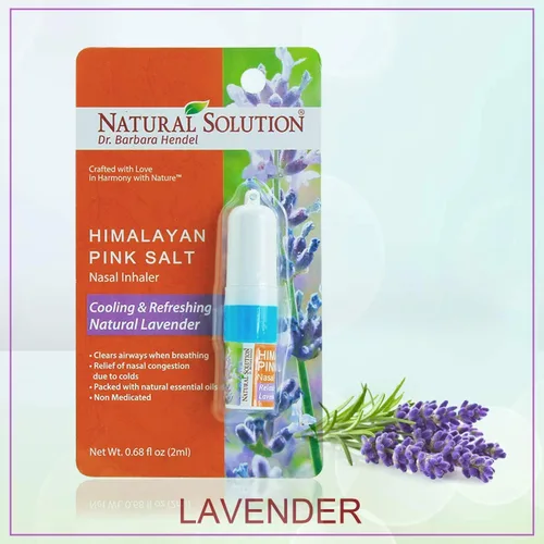 Vista 2 de Natural Solution Inhalador nasal con aromaterapia de sal rosa, mejora la respiración con alivio relajante y refrescante de los senos nasales
