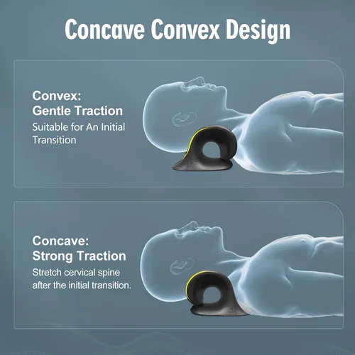 Vista 5 de ComfortLife Estirador de Cuello para Alivio del Dolor, Relajador de Cuello y Hombros, Dispositivo de Tracción Cervical Almohada para Relajación Negro