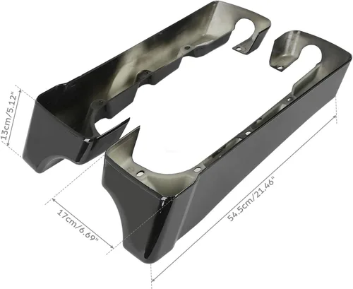 Vista 3 de TCMT Extensión de Bolsa de Sillín Dura Estirada de 4" Compatible con Modelos Harley Touring CVO Road Glide Road King Street Glide Electra Glide