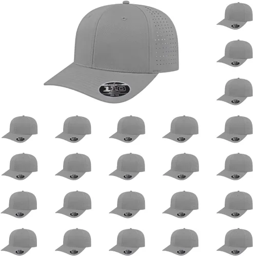 Vista 21 de Cap America i8533 Flexfit 110 Gorra Snapback Perforada de Rendimiento de Perfil Medio de 6 Paneles con Protección UV y Snapback Ajustable