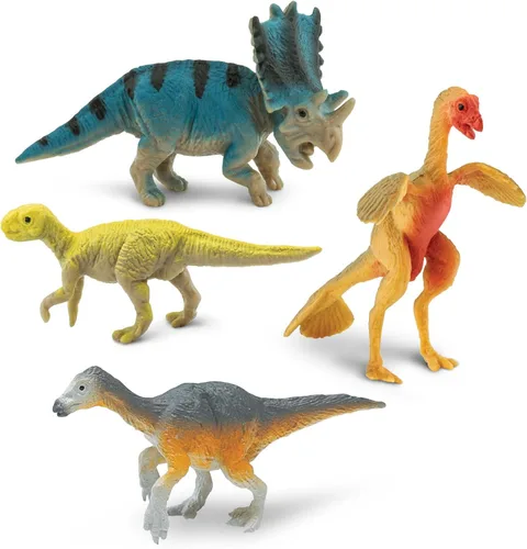 Vista 4 de Safari Ltd. Feathered Dinosaurs TOOB - Figuras de T-Rex, Velociraptor, Microraptor y más - Divertido juguete educativo para niños, niñas y niños a