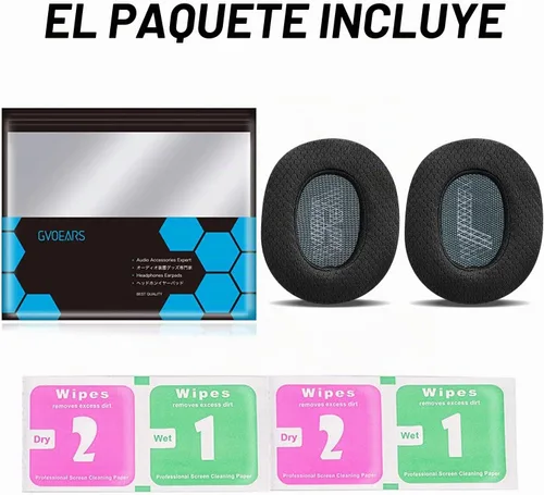 Vista 7 de GVOEARS - Almohadillas de repuesto para auriculares JBL Live 650/660BTNC E65BTNC, almohadillas para los oídos con espuma viscoelástica