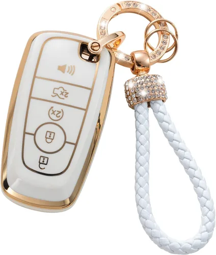 Vista 28 de Gematay Funda para llavero de Mercedes Benz con cordón, funda de TPU suave compatible con Mercedes Benz C E S M CLS CLK G Class Smart Key Holder