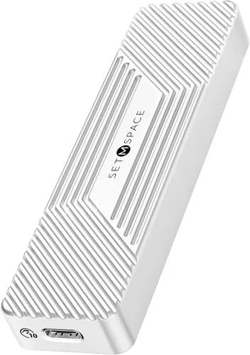 Vista 8 de Carcasa M.2, carcasa NVMe de 10 Gbps y carcasa SATA NGFF de 6 Gbps, llave M PCIe (llave B+M), USB3.1 Gen2 con cable de 5.9 pulgadas compatible