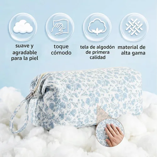 Vista 6 de Bolsa de viaje para herramientas capilares compatible con Shark Flor azul