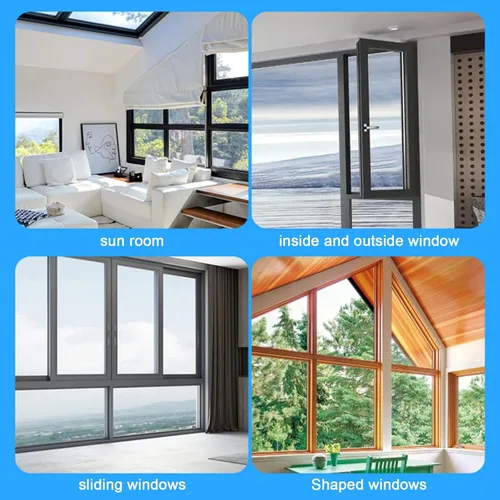 Vista 7 de Película aislante de papel de aluminio reflectante reutilizable, barrera radiante, película de privacidad total opaca para ventana, película