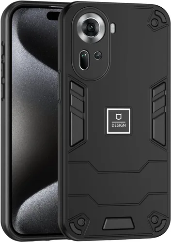 Vista 373 de Funda compatible con Redmi A1, compatible con Redmi A2 2 en 1 [PC dura + TPU], funda de teléfono negra